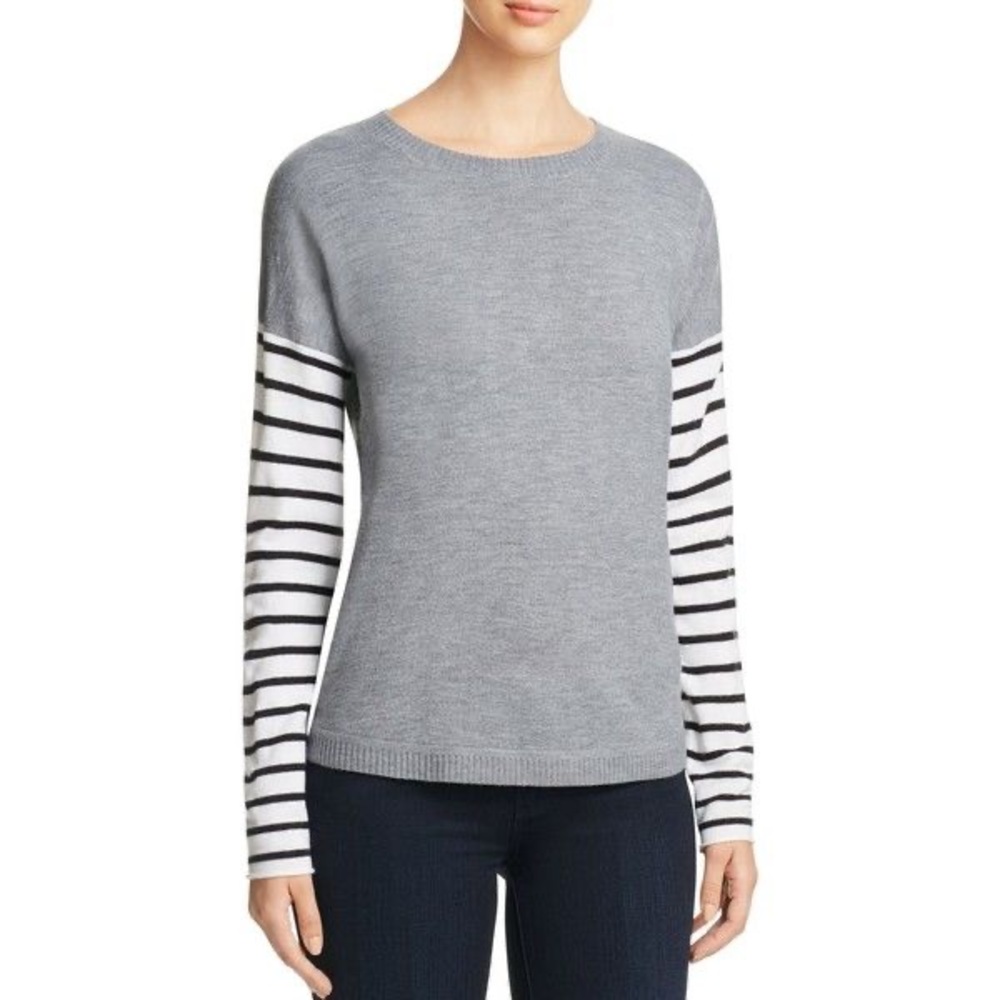 French Connection Striped Sleeve Sweater